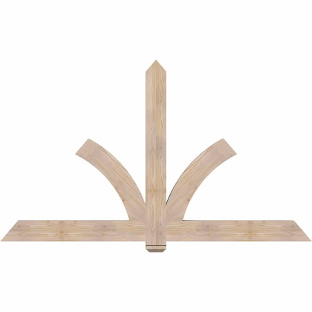 Ekena Millwork Redmond Smooth Timber Gable Bracket, Douglas Fir, 84"W x 49"H x 3 1/2"D x 5 1/2"F, 14/12 Pitch GBW084X49X0406RED00SDF